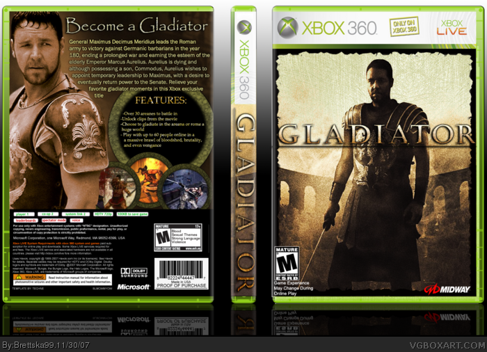 Gladiator box art cover