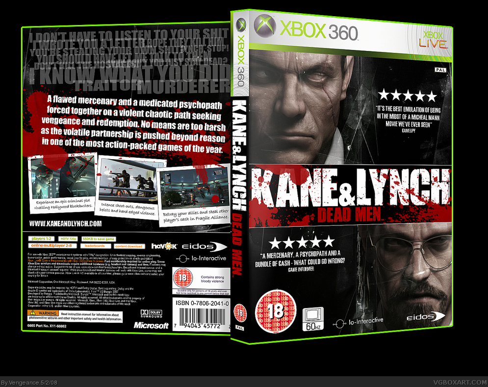 Kane & Lynch: Dead Men box cover