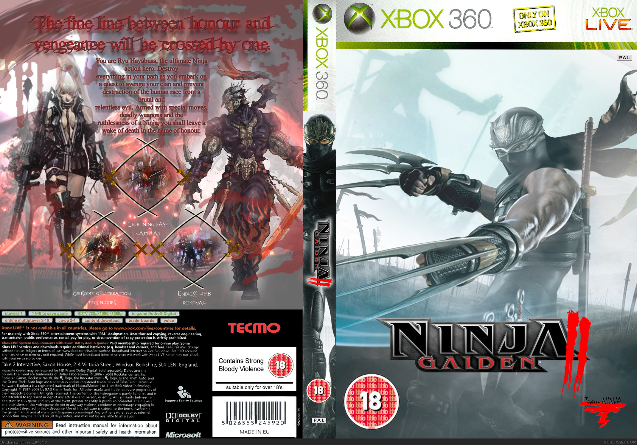 Ninja Gaiden 2 box cover