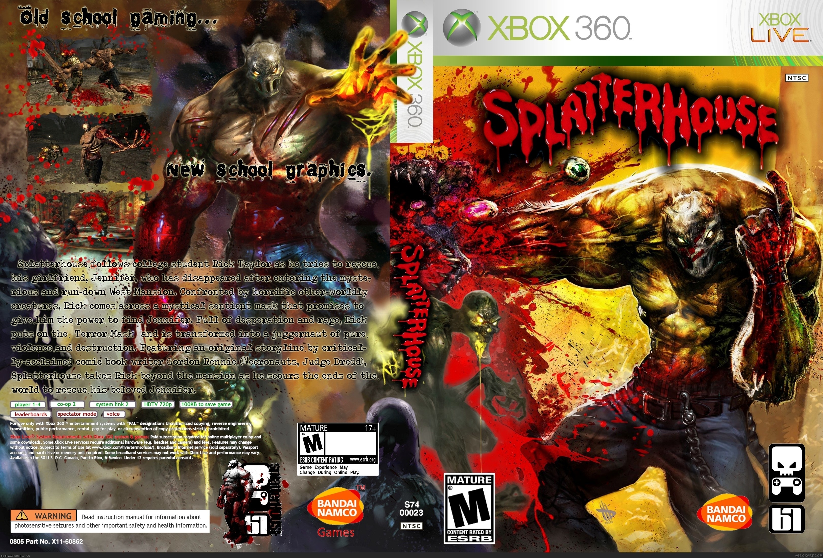 Splatterhouse 2009 box cover