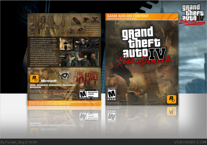 Grand Theft Auto IV: The Lost and Damned box art cover