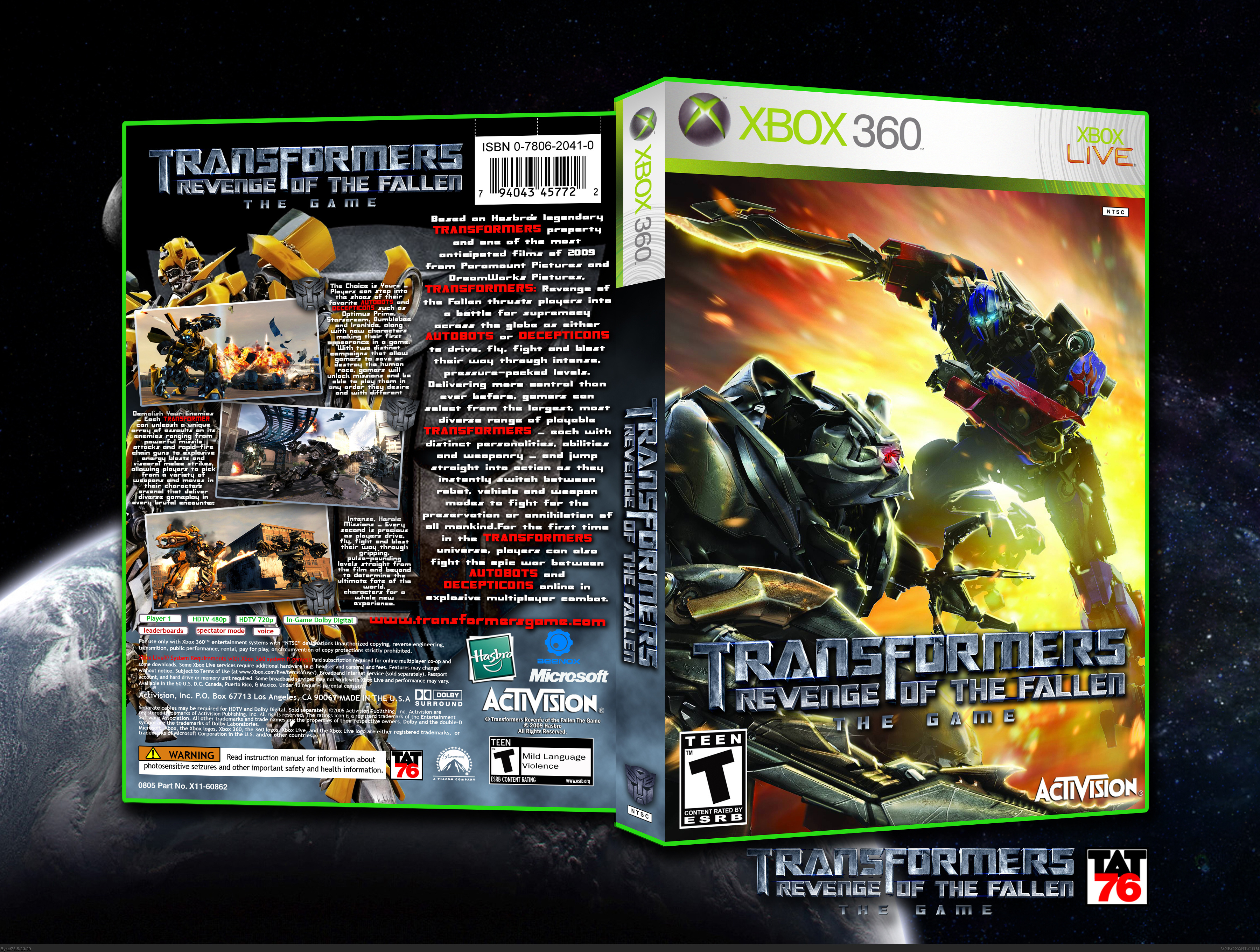 Transformers: Revenge of the Fallen box cover