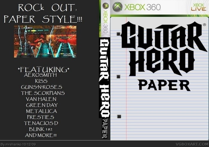 Guitar Hero Paper box art cover