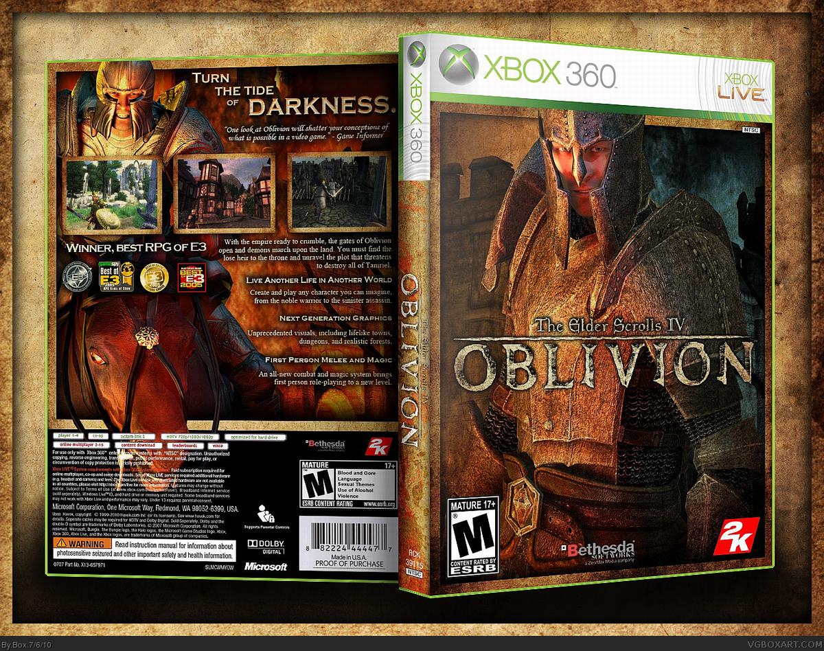 The Elder Scrolls IV: Oblivion box cover