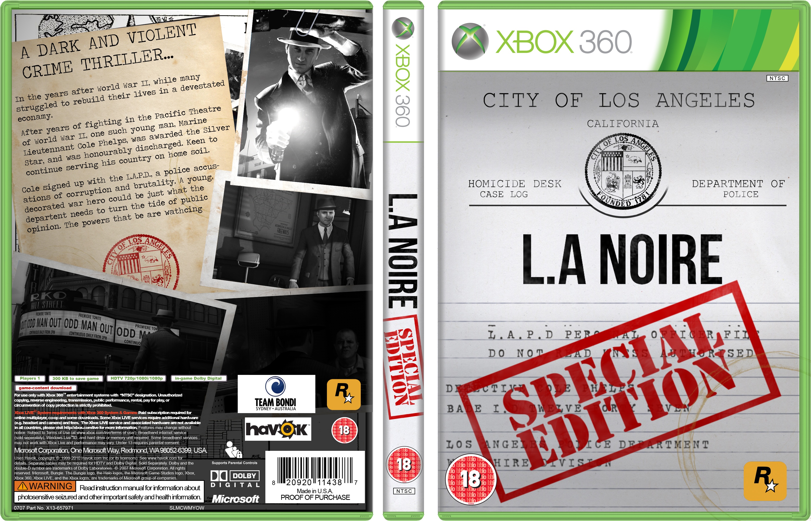 L.A Noire Special Edition box cover