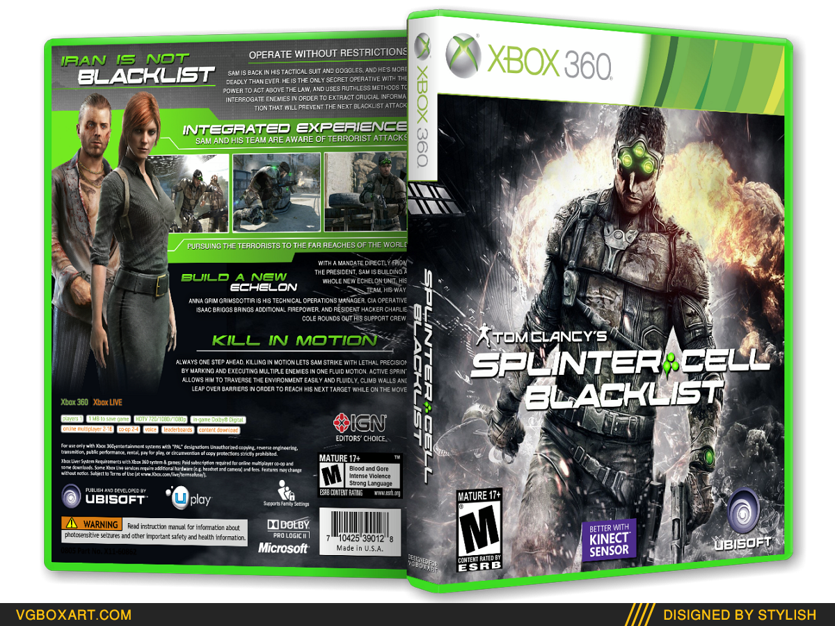 Tom Clancy's Splinter Cell: Blacklist box cover