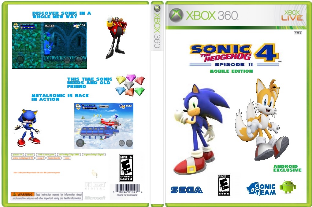 Sonic the hedgehog 4 ll mobile edition HD box cover