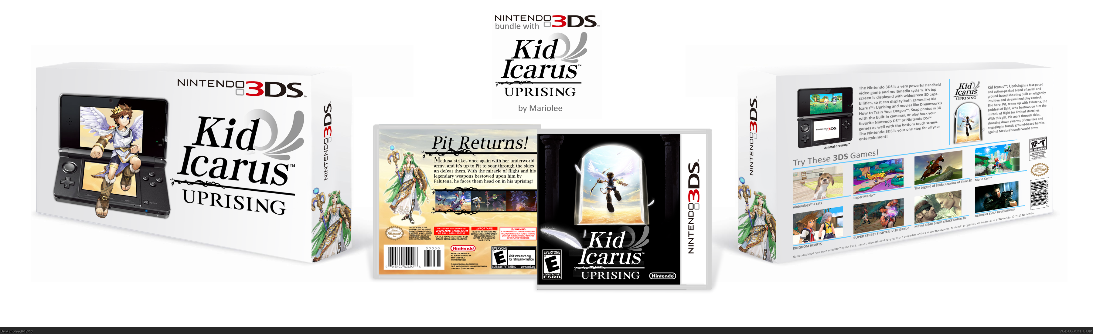 Kid Icarus Uprising Nintendo 3DS Bundle box cover