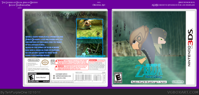 The Legend of Zelda: Fins of Destiny box art cover