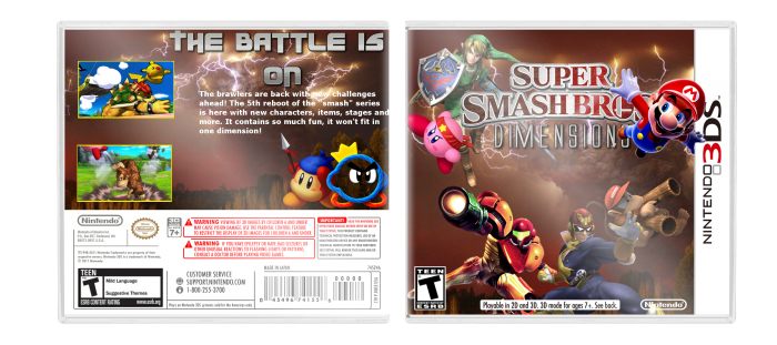 Super Smash Bros. Dimensions box art cover