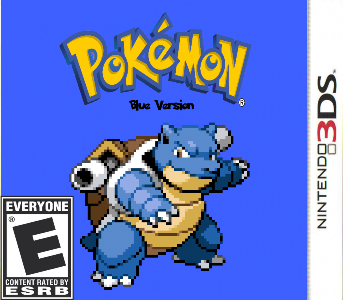 Pokemon Blue Version 3D box art cover
