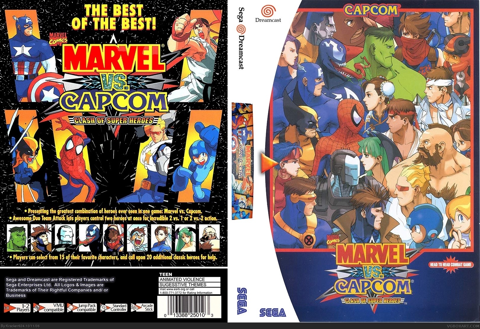 Marvel Vs. Capcom box cover