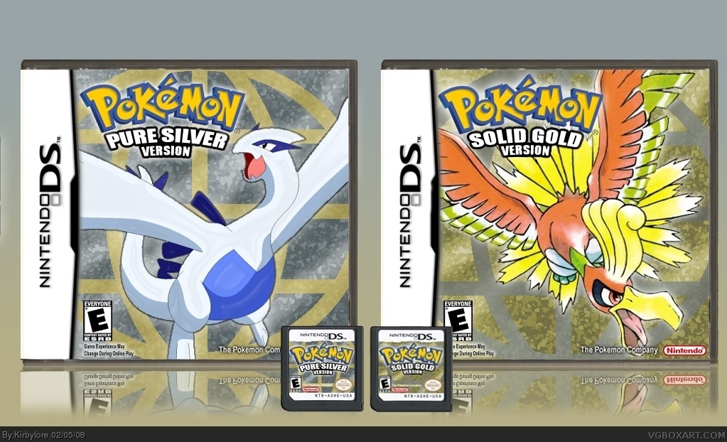 Pokemon Pure Silver and Pokemon Solid Gold box cover
