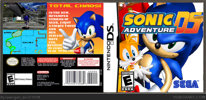 Sonic Adventure DS box art cover