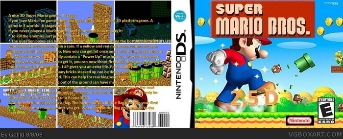 Super Mario Bros Classic 3D box art cover