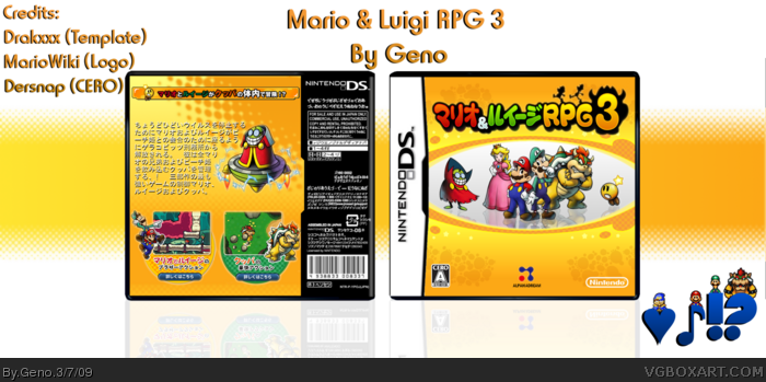 Mario & Luigi RPG 3 box art cover