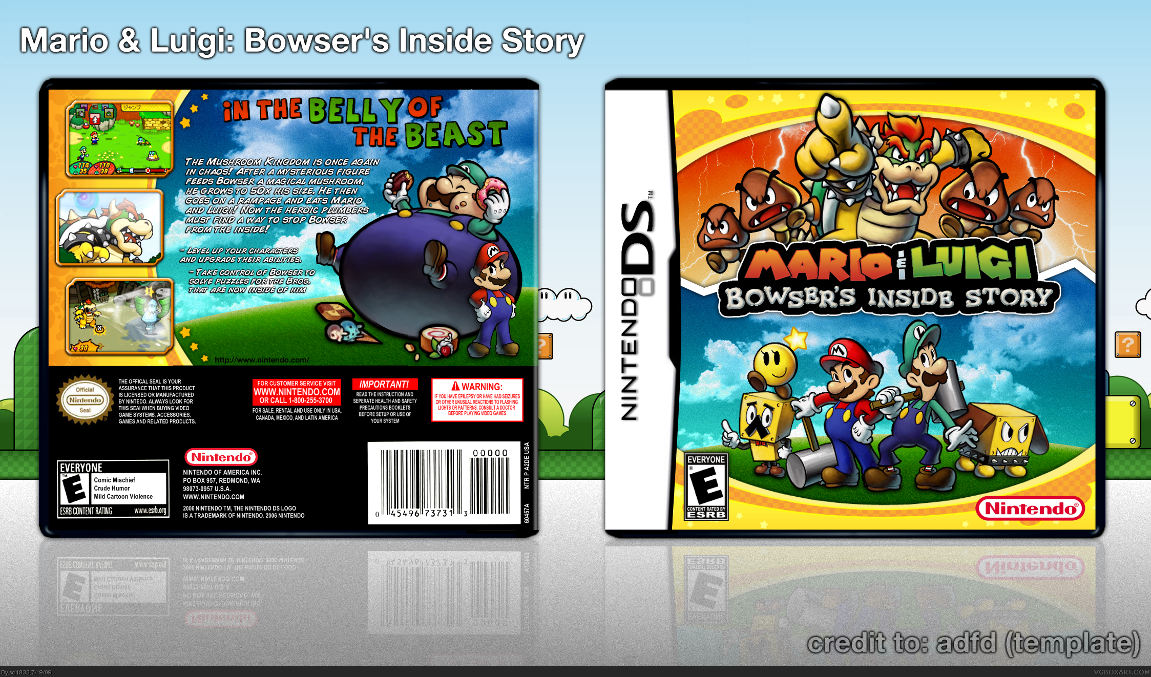 Mario & Luigi: Bowser's Inside Story box cover