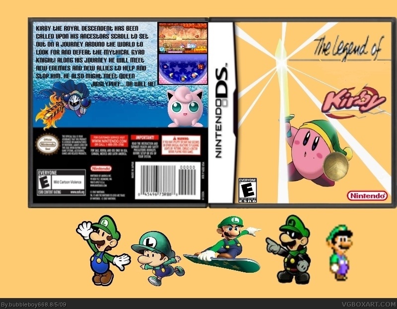 The Legend Of Kirby box cover