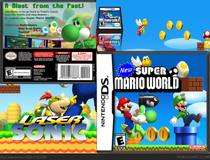 New  Super Mario world box art cover