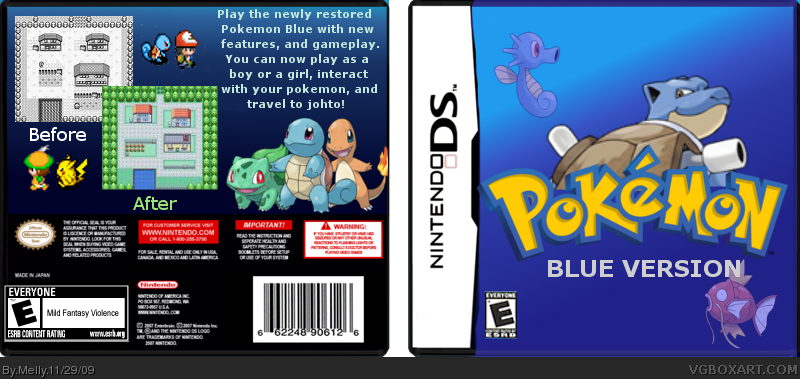 Pokemon Blue box cover