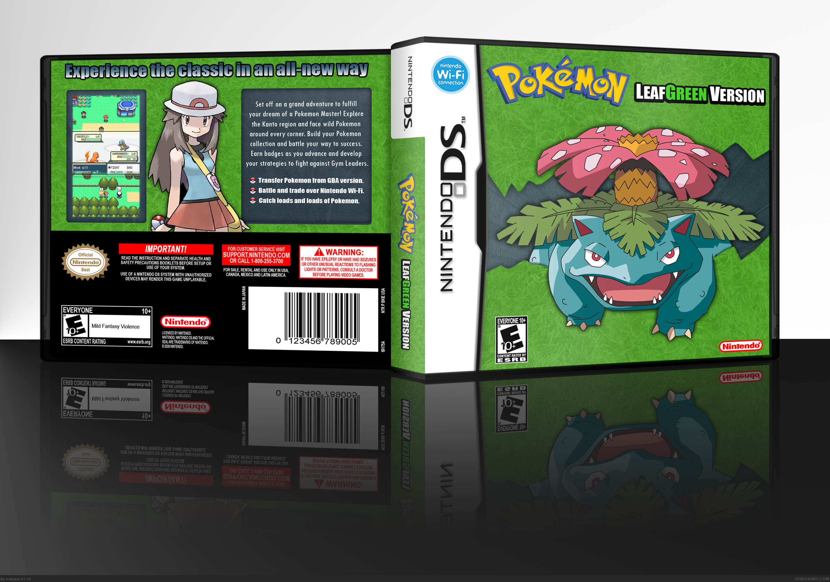 Pokemon Leaf Green box cover
