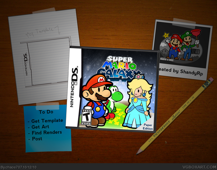 Super Mario Galaxy Paper Edition box art cover