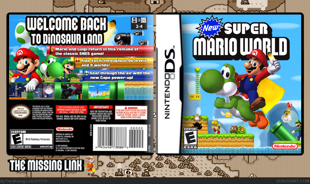 New  Super Mario world box cover