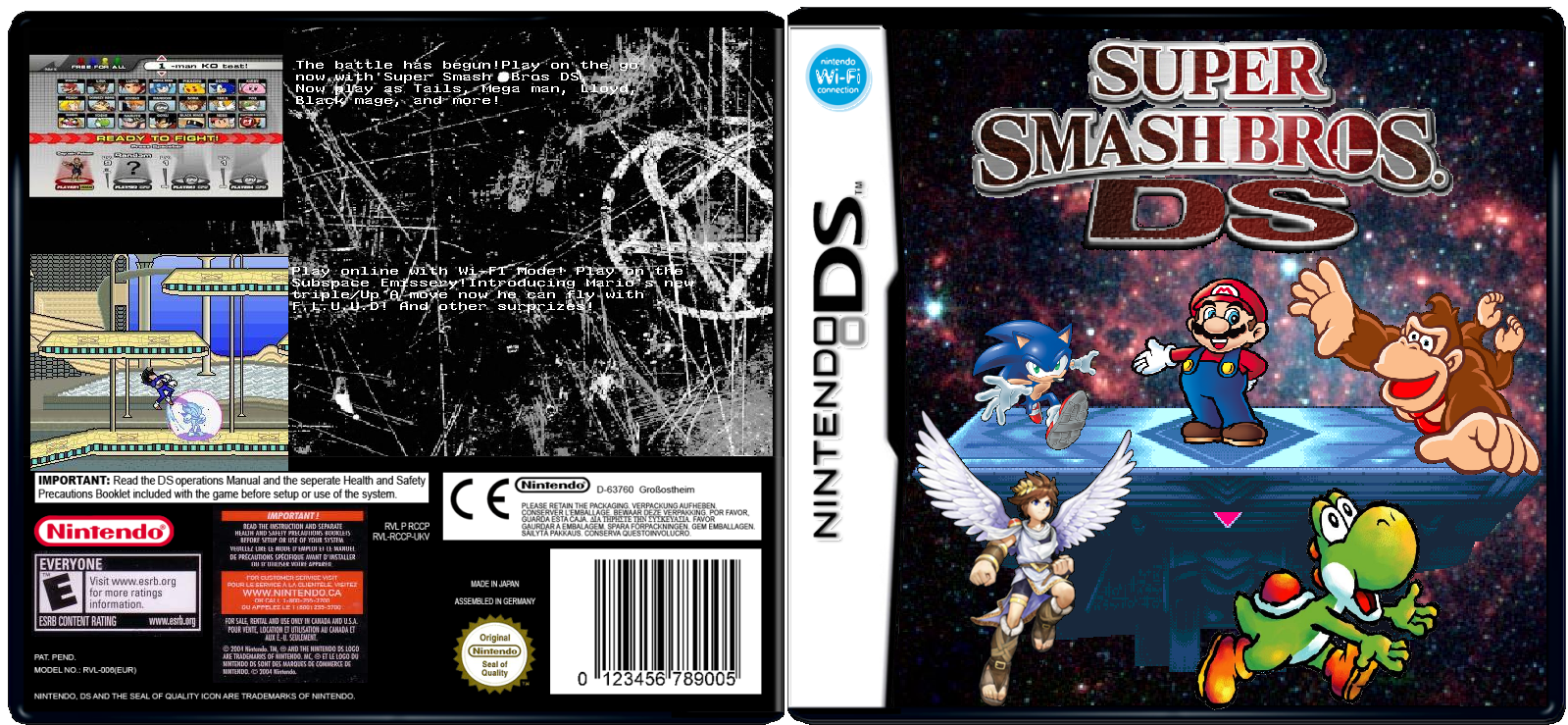 Super Smash Bros Ds box cover