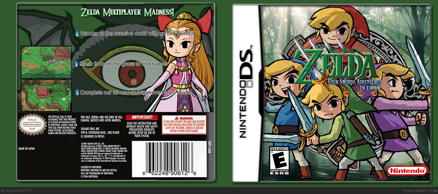 Zelda:Four swords Ds edition box cover