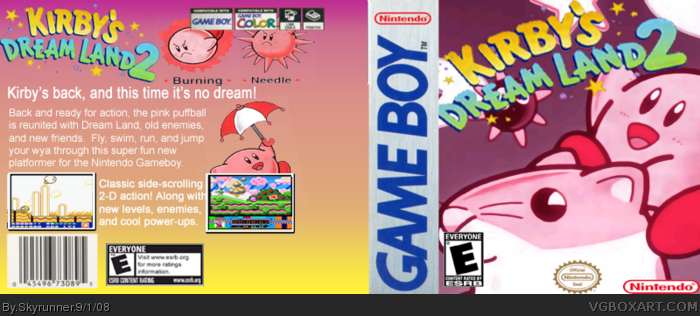 Kirby's Dreamland 2 box art cover
