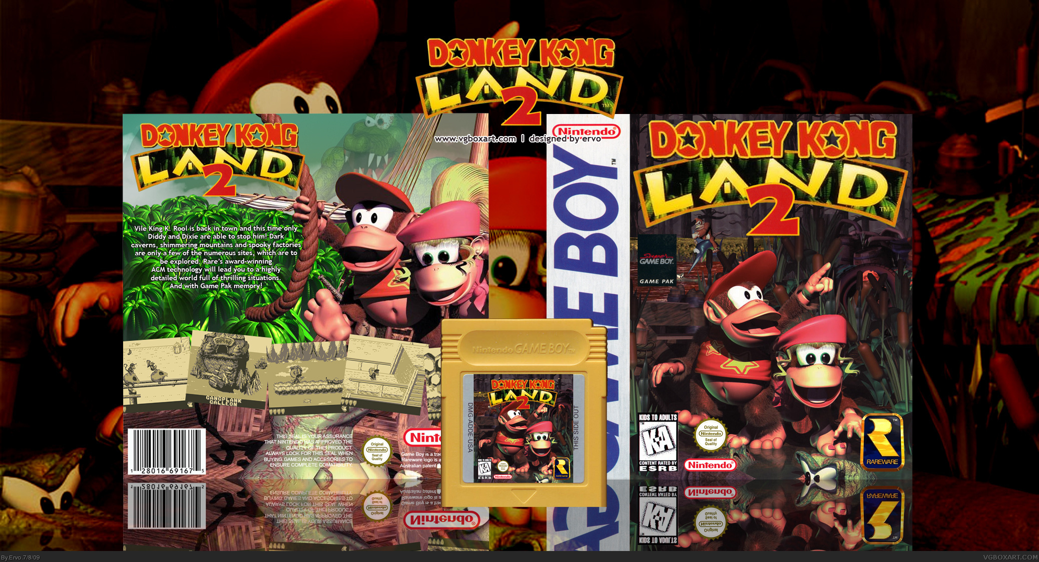 Donkey Kong Land 2 box cover