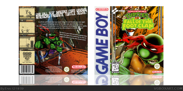 Teenage Mutant Ninja Turtles:Fall of The Foot Clan box art cover