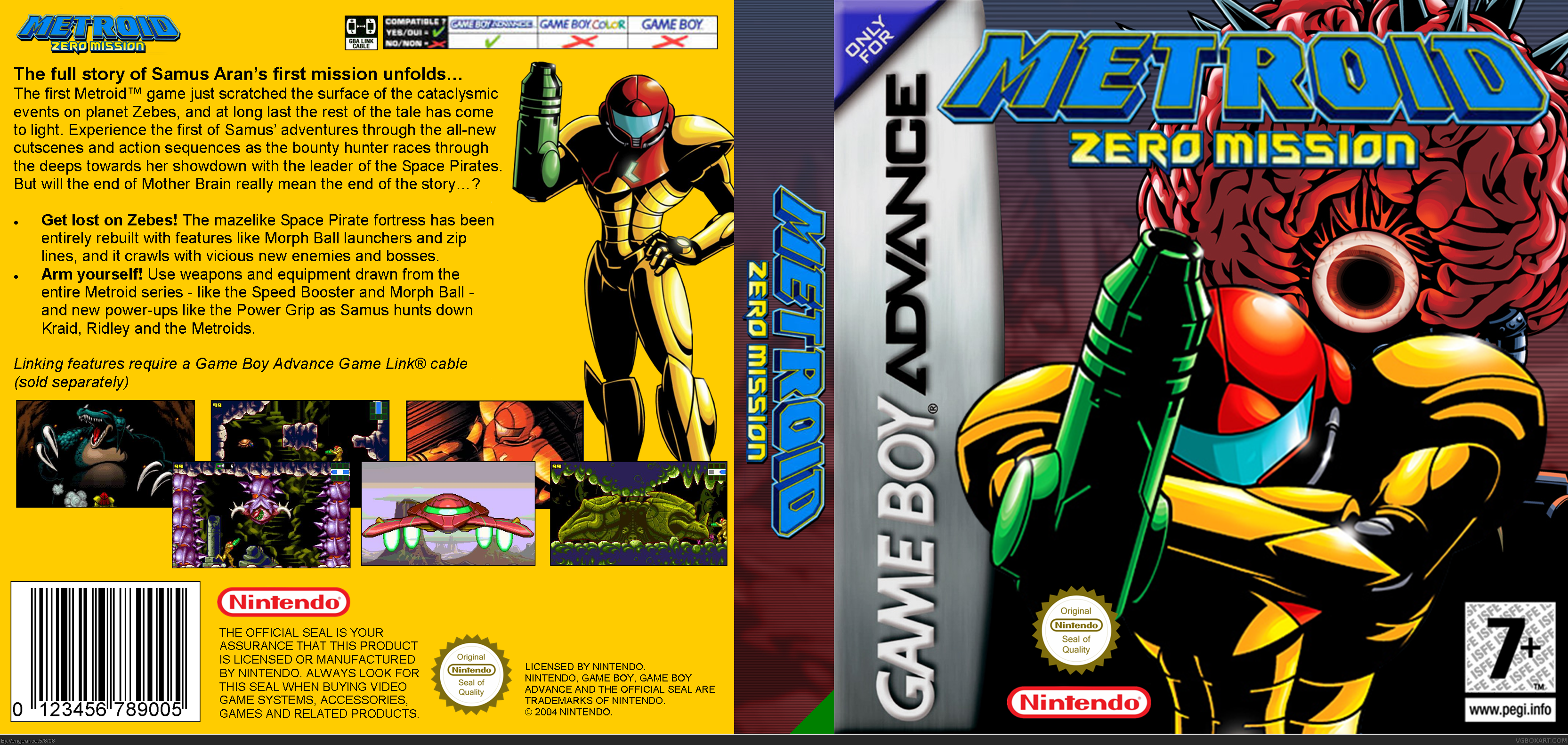 Metroid: Zero Mission box cover