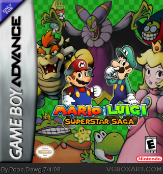 Mario & Luigi Superstar Saga box art cover
