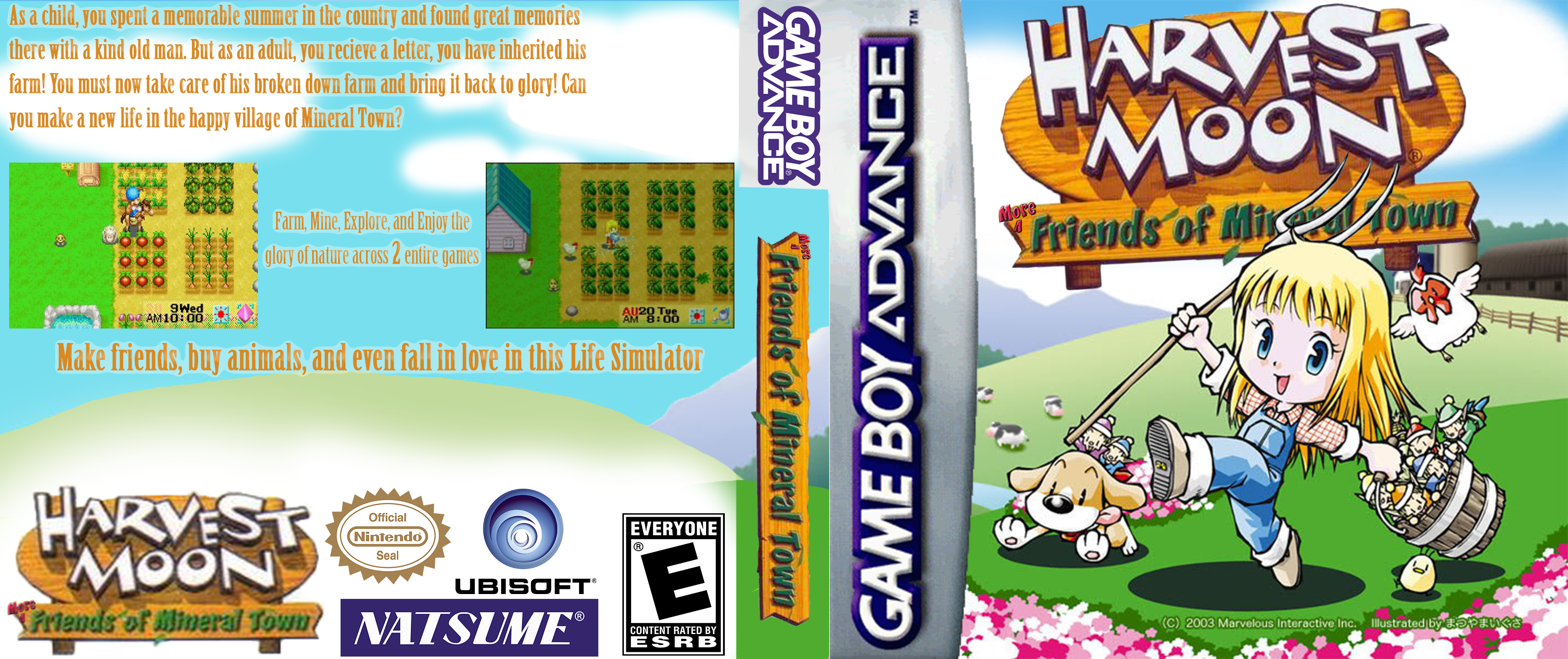 Harvest Moon Friends of Mineral Town box cover