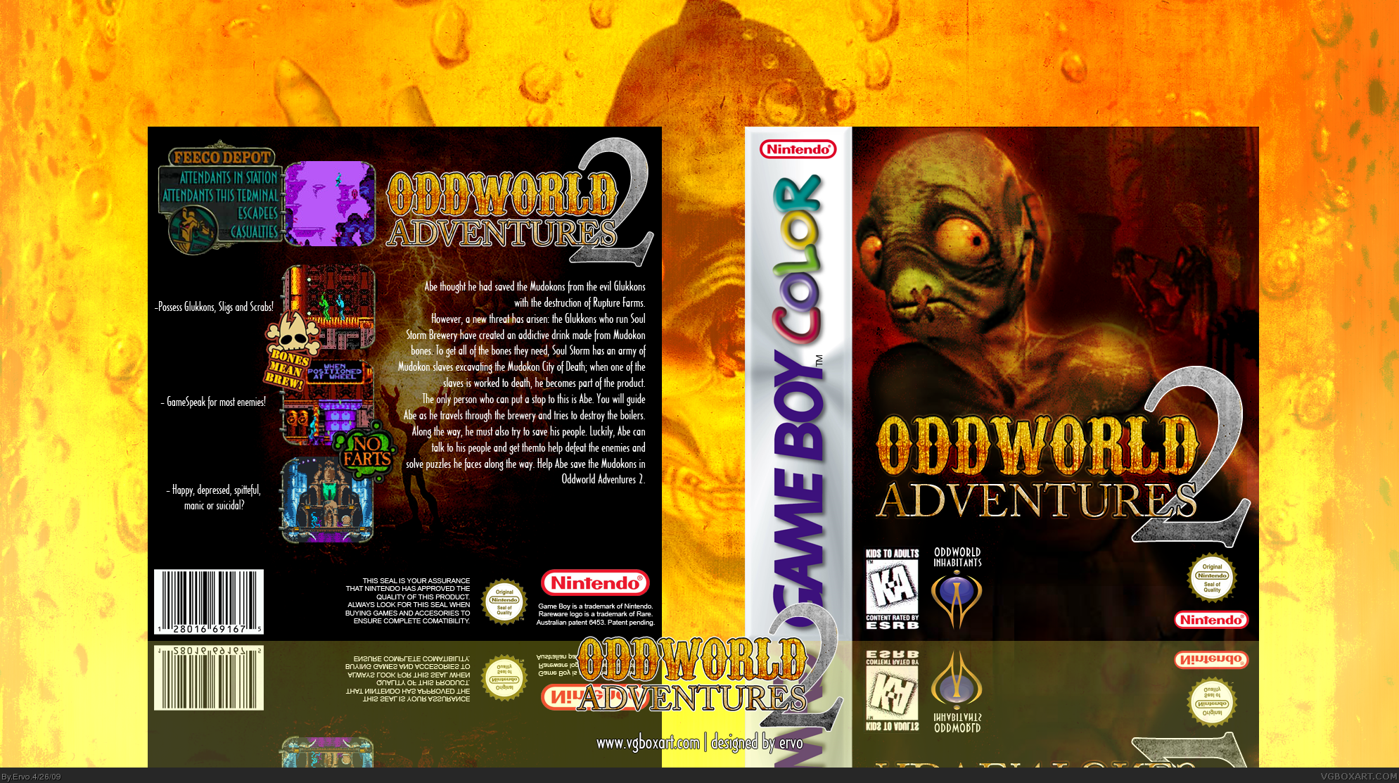Oddworld Adventures 2 box cover