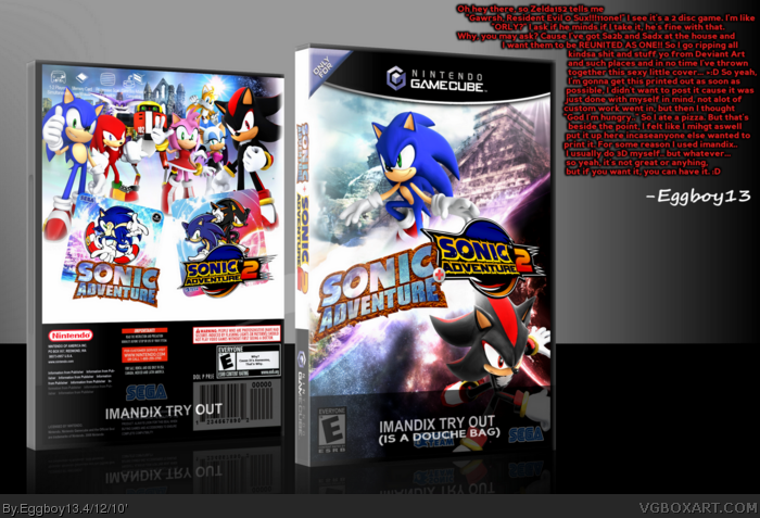 Sonic Adventure + Sonic Adventure 2 box art cover