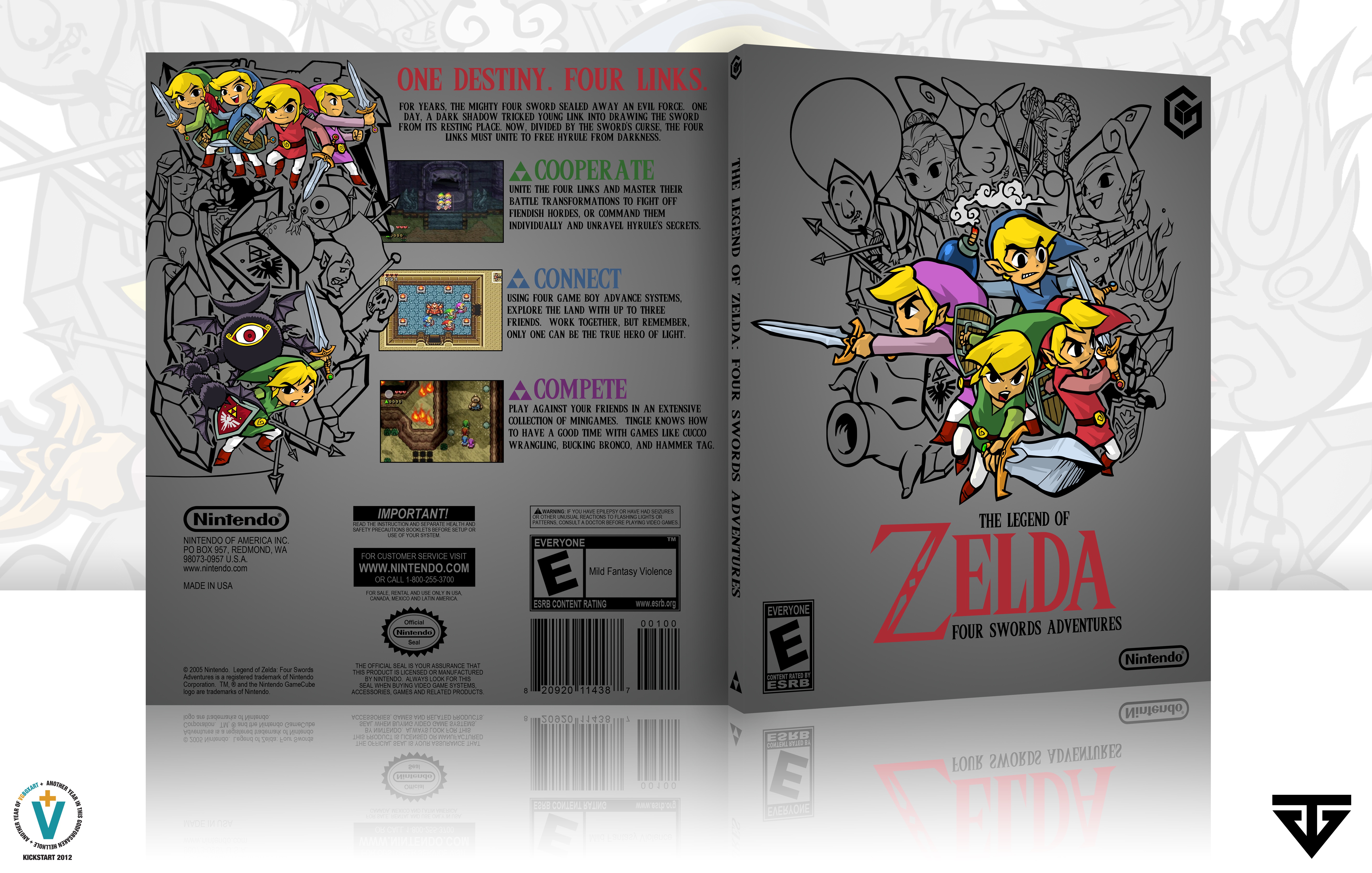 The Legend of Zelda: Four Swords Adventures box cover