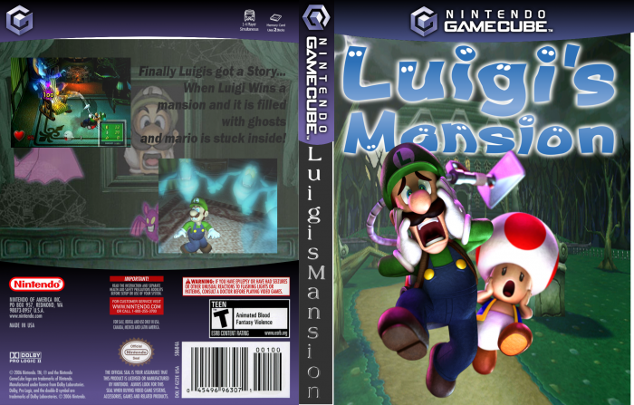 Luigis Mansion box art cover