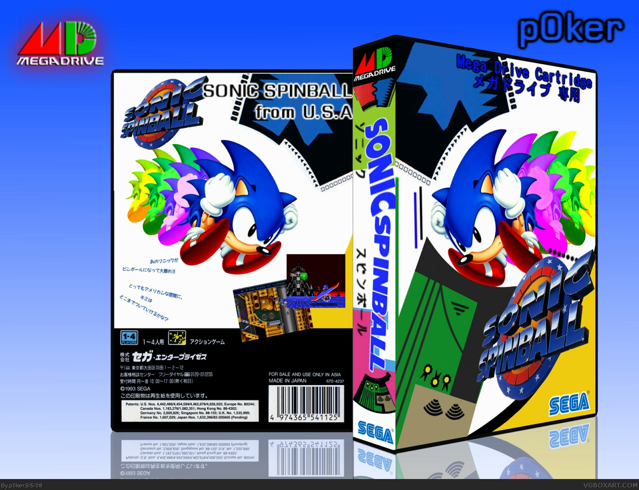 Sonic Spinball box cover
