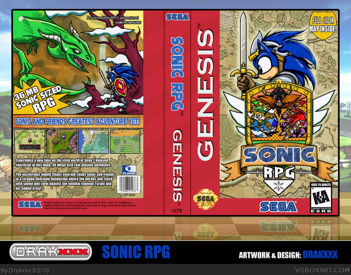 Sonic RPG box art cover