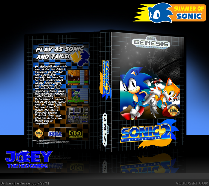 Sonic the Hedgehog 2 box art cover