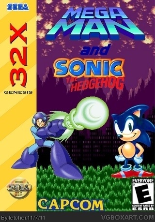 Mega Man and Sonic the Hedgehog (32X) box art cover