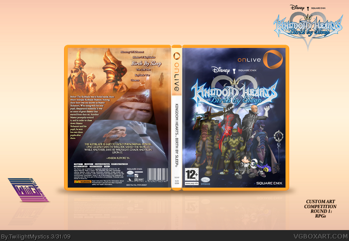 Kingdom Hearts: Birth By Sleep (For OnLive) box art cover