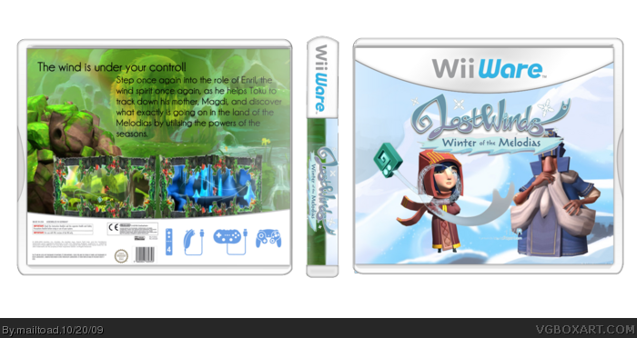 Lostwinds: Winter of the Melodias (WiiWare) box art cover