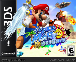 Super Mario Sunshine 3DS box cover