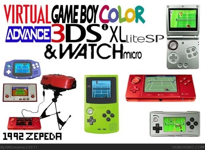 Virtual Gameboy Color Advance 3DSi XL lite SP box art cover