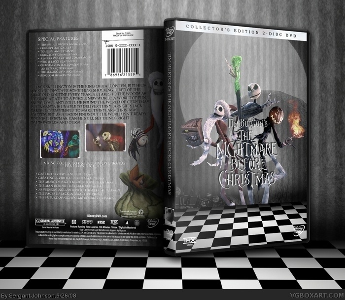 Tim Burton's Nightmare Before Chirstmas box art cover