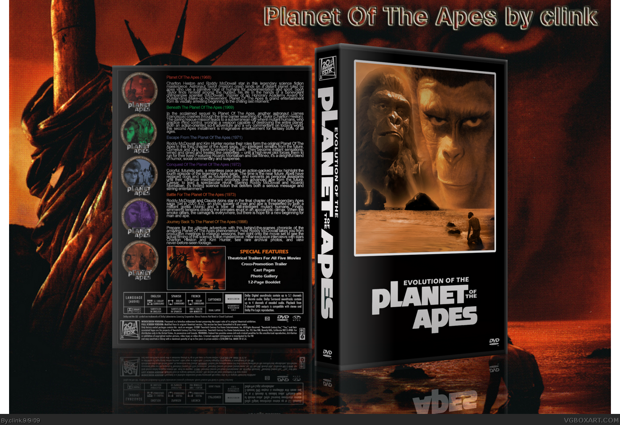 Evolution Of The Planet Of The Apes box cover