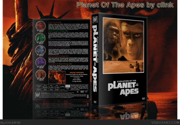 Evolution Of The Planet Of The Apes box art cover